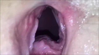 Inside Pussy View Of Wide Gape Pussy Following Huge Dick's Wreckage