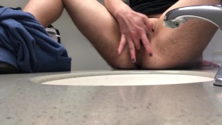 Piss And Play In The School Sink