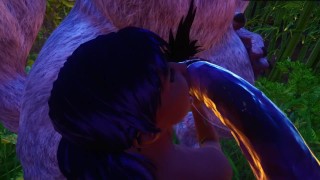 Furry Blowjob From The Point Of View Of A Forest Monster In The Wild
