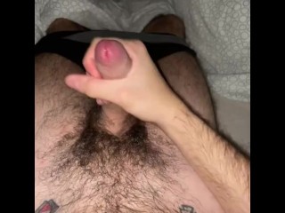 Jerking off my Hairy Cock
