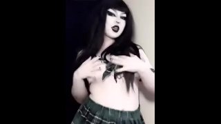 Goth PAWG Dances For You In School Uniform