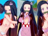 [Hentai Game Koikatsu! ]Have sex with Big tits Demon Slayer Nezuko.3DCG Erotic Anime Video.