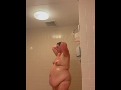 Showering at the gym 