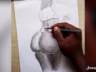 big boobs, big ass brazilian, drawing, mom