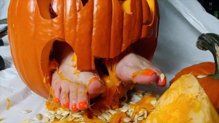 Messy Pumpkin Feet
