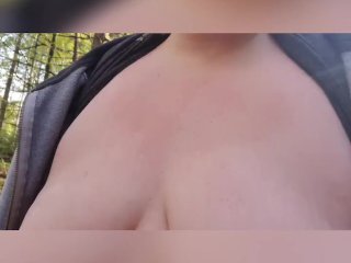 Hiking with My Tits_Out CAUGHT_by a Couple People