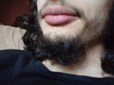 Bottom bearded boy, big lips and mouth / gainer fetish