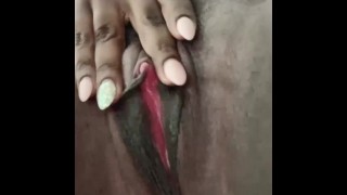 Black Girl Pussy Rubbing Blue Lace