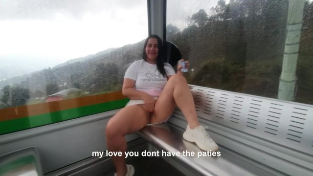 They catch me fucking in the cable car of Medellin Colombia kathalina7777 exhibitionist forever