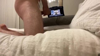 Hugh cumshot on my step sister’s bed watching nicknastye get fuck dirty talk male moaning naughty