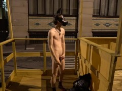 NAUGHTY PUP DAVEY NAKED IN PUBLIC