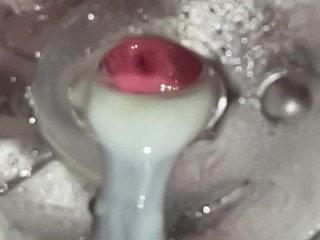 Cock Ejects Cum from Fleshlight