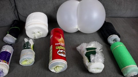 Ich habe 10 hausgemachte Sexspielzeuge gefickt (Gummibären, Pringles-Dosen und mehr) DIY-Taschenmusc