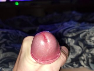 Solo slow masterbation lots of precum
