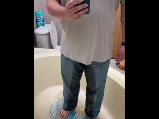 peed myself, verified amateurs, fetish, jeans piss