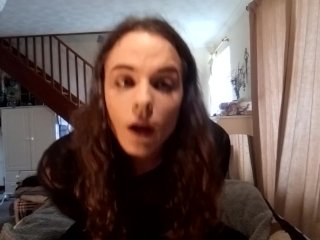 Sissy crossdresser masturbating with dildo, squirting cum