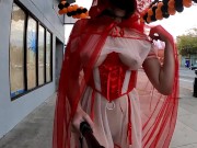 Preview 5 of Teaser- Halloween 2021 Sheer Red Riding Hood No Panties