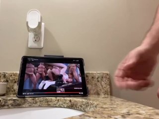 Huge cumshot watching rough gangbang porn moaning dirty talk