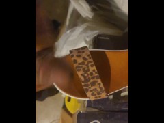 Leopard sandal shoe cum