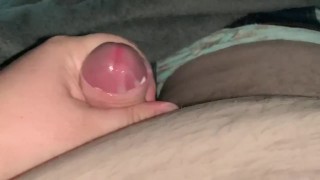 Very quick cum from a very long jerk sesh