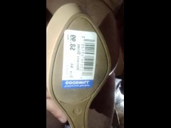 beautiful nude sandals destroyed for pleasure