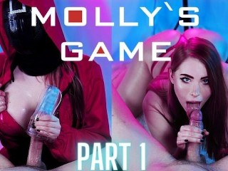 Screen Capture of Video Titled: Squid game. Try not to cum. 4K - MollyRedWolf