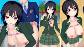 [¡Juego Hentai Koikatsu! ] Tener sexo con Big tits Haganai Yozora Mikazuki.Video de anime erótico 3D