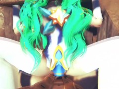 Soraka is "ganked" by two champions