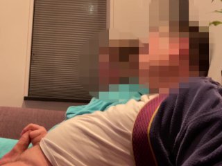 Casual Handjob from Wife_While Watching Tv on Couch