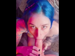 POV: Verlegen Goth Vriendin Wil Je Cum on Haar Gezicht Voor De Eerste Keer