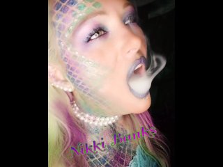 blonde, smokey mouths, sexy smoking, amateur