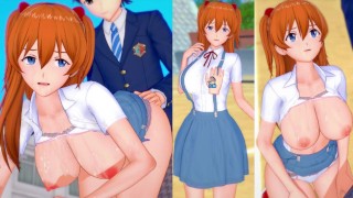 Evangelion Asuka Langley 3Dcg Anime Video Game Hentai Big Breasts Eroge Koikatsu Evangelion Asuka