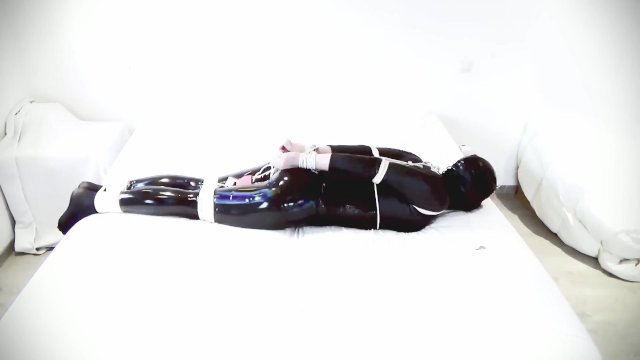 All black time lock self bondage