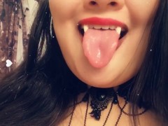 Thirsty Vampire (Fangs and Tongue)
