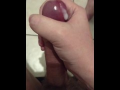 Jerking Off My Big Cock With Lubricant