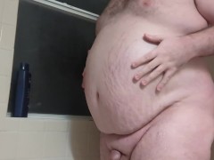 Shower and leftover Sprite and banana 