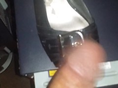 Black wedge sandal cum