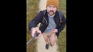 Im November halbnackt wandern, fast erwischt