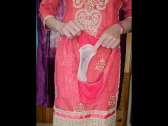 Used Period Pad Fetish & Piss after long Night by Hot Indian Desi Teen - RandiSEXinMumbai 