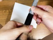 Preview 2 of I tried to write letters with a pen in my penis [playful erotic videos]