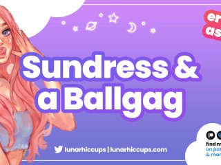 Audio Roleplay ASMR Your girlfriend begs for your cum in a_sundress and a ballgag [SubmissiveGF]