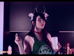 Video Welcome to Molly's Coffee Shop. Starbucks Cowgirl - MollyRedWolf