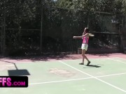 Preview 3 of Redhead Babe Kendra Cole Enjoys Outdoor Tennis Lessons