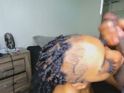 Preview 2 of BBC STEP-BROTHER FACEFUCKS AND CUMS ALL OVER EBONY SLUTS FACE AND BODY