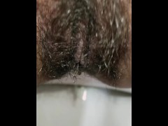 Indian cool girl pissing with beautiful view in village toilet - almost caught 