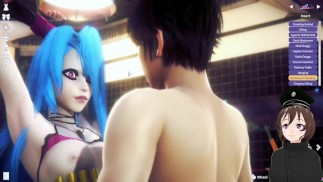 Джинкс связали и отшлепали на бдсм-сеансе