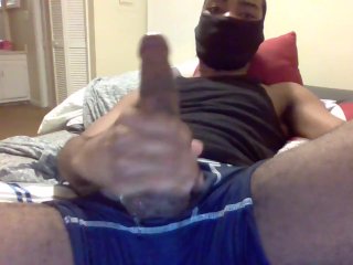 Edging my BBC and playing with my cum