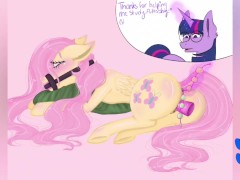 Speed Paint: Fluttershy helps Twilight study - Screenshot 16 of 16 - Mlp Hentai