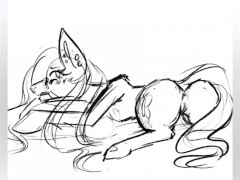 Speed Paint: Fluttershy helps Twilight study - Screenshot 2 of 16 - Mlp Art