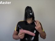 Preview 3 of ELM Games Throat Training Rubber Master instructs you to use a big dildo in your throat PREVIEW